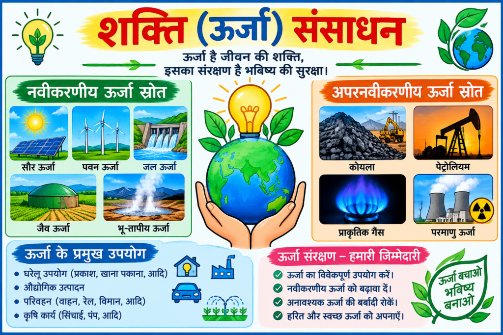 शक्ति (ऊर्जा) संसाधन Geography Class 10th chapter 01 (ड़) Metric Exam 2027